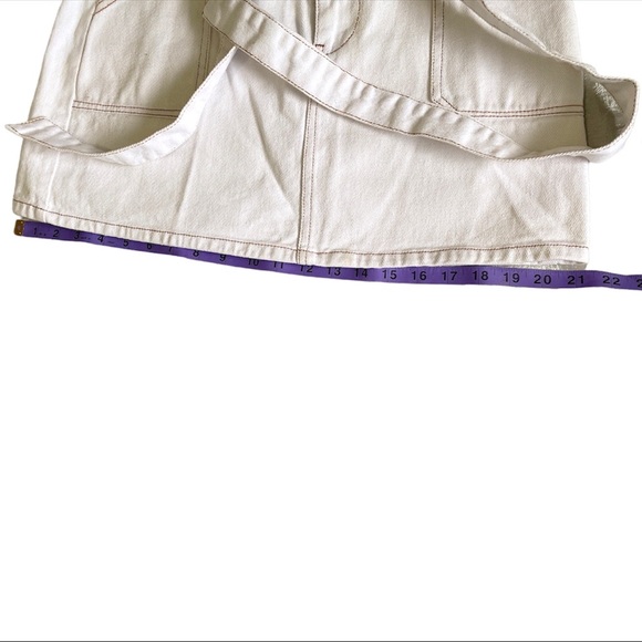 NWOT Lulu’s Beeler White Belted Denim Mini Skirt - Picture 13 of 15